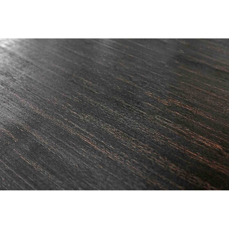 Dining Set 7PC Antique Black Finish Table and Side Chairs