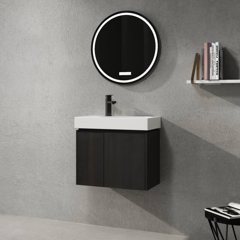 ARTCHIRLY 16/20/24/30/36 Inch Bathroom Vanity With Sink, Floating Bathroom Vanity With Soft Close Door