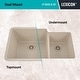 preview thumbnail 7 of 6, 32 Inch Lexicon Platinum Quartz Composite Drop-in Undermount Galaxy Beige - 19" W x 32" L x 9.75" H
