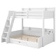 preview thumbnail 30 of 30, Wooden Bunk Bed Twin over Full Bunk Bed with 6 Up and Down Storage Shelves, LED, Charging Station, Stairs and Bottom Drawer