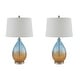 preview thumbnail 3 of 6, 510 Design Cortina Ombre Glass Table Lamp, Set of 2
