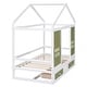 preview thumbnail 17 of 47, Twin Size Wood House Bed with 2 Drawers and Window Decoration