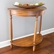 preview thumbnail 4 of 33, Copper Grove Parnasuss Demilune Table Honey Pine