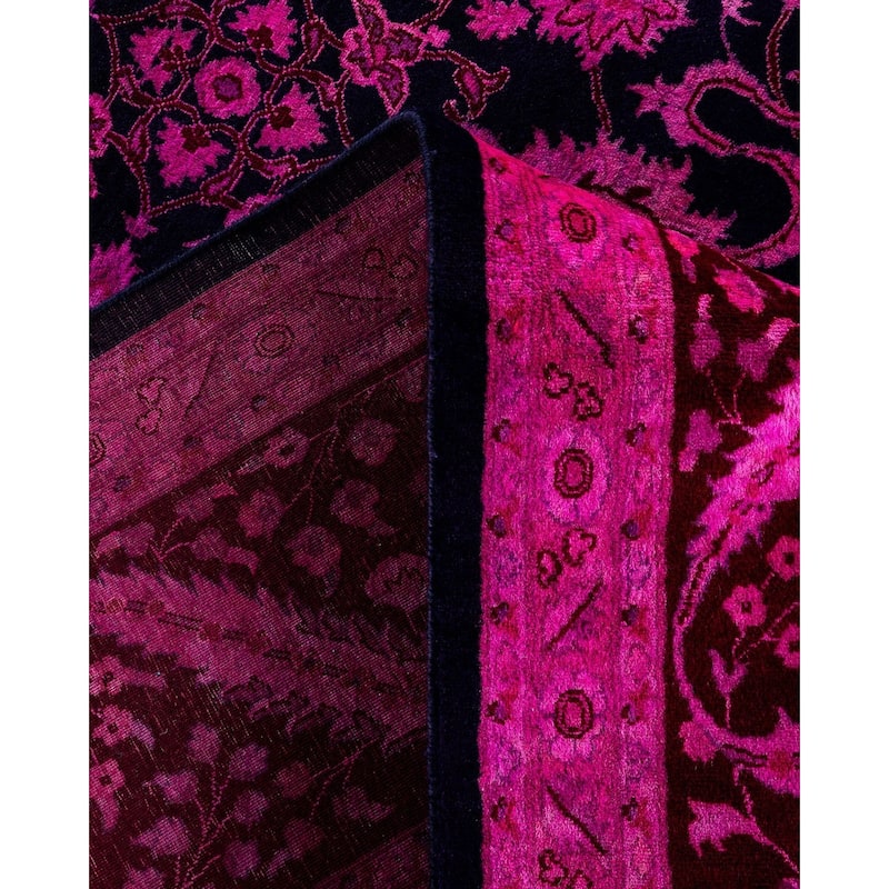 Fine Vibrance One-of-a-Kind Hand-Knotted Area Rug - Navy, 10' 3" x 14' 1" - 10' 3" x 14' 1"