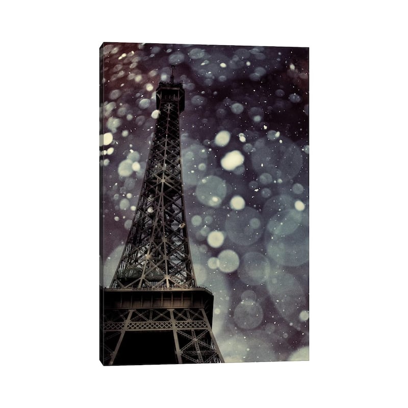iCanvas "Paris Is Snowing" by Chelsea Victoria Canvas Print