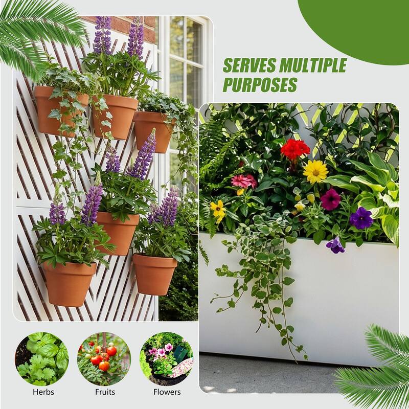 Raised Garden Bed Planter with Trellis Movable Planter Box with Lockable Wheels