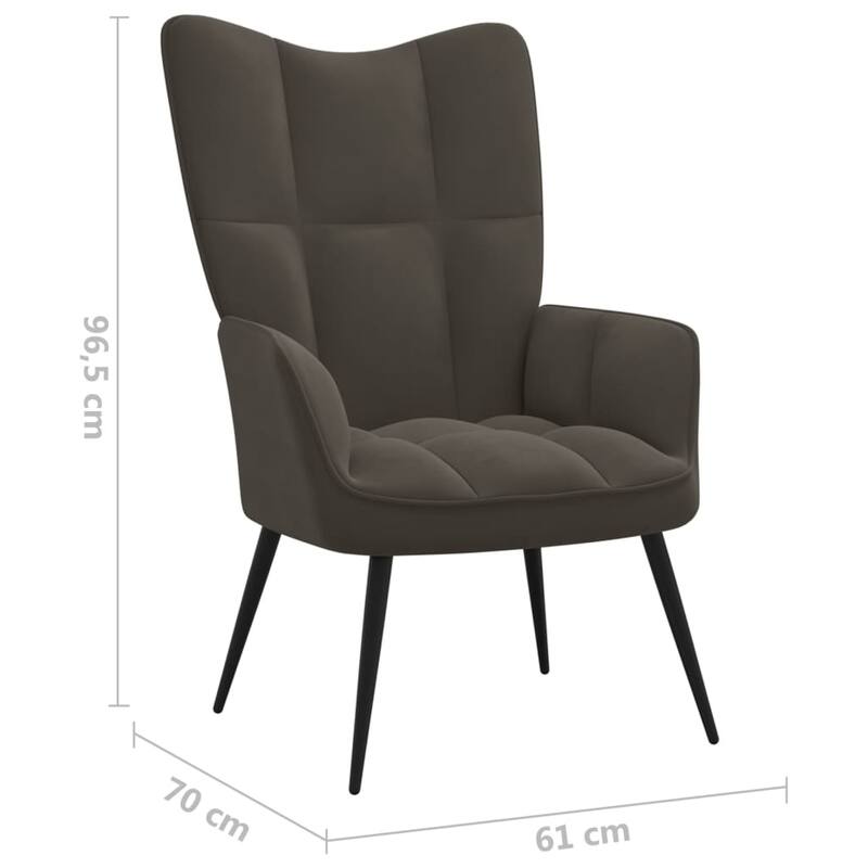 vidaXL Relaxing Chair multi colors Velvet