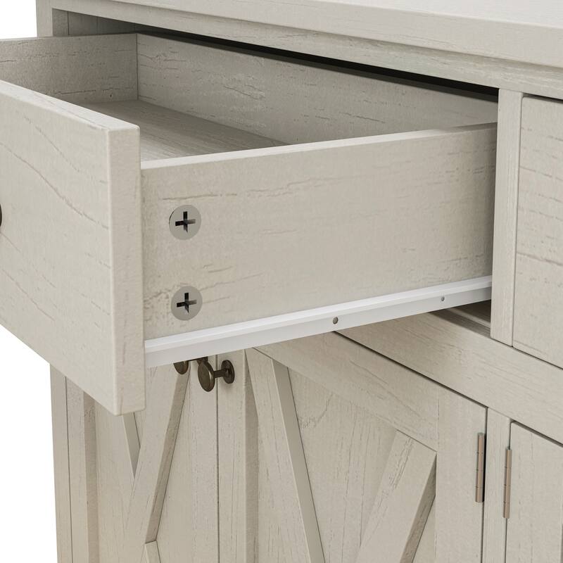 Vintage Sideboard with Two Drawers and Four Doors for Living Room