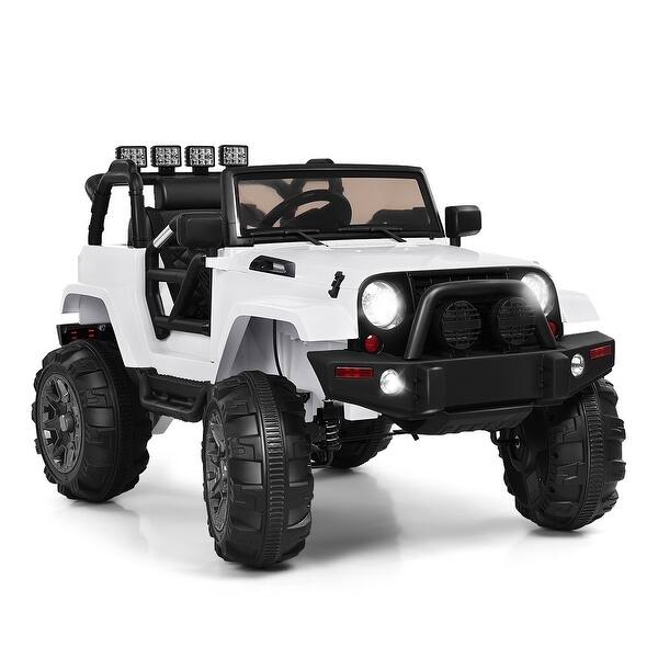 slide 2 of 12, 12V Electric Ride On Truck with Parental Remote Control and LED Lights 2-4 Years