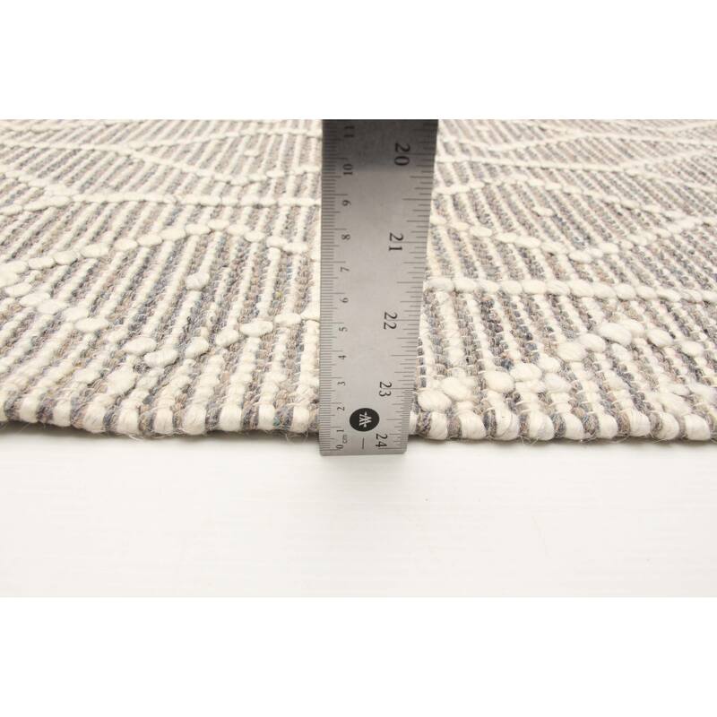 ECARPETGALLERY Braid weave Sienna Taupe Wool Rug - 6'0 x 9'3