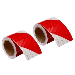 Reflective Tape, 2 Roll 10 Ft x 2-inch Safety Tape Reflector, White Red ...