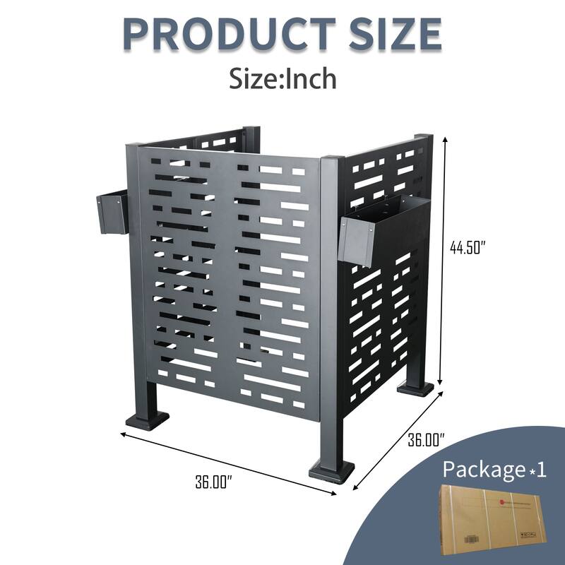 Metal Privacy Fence Cover for Outdoor Air Conditioner Units, Ideal for Concealing AC Units