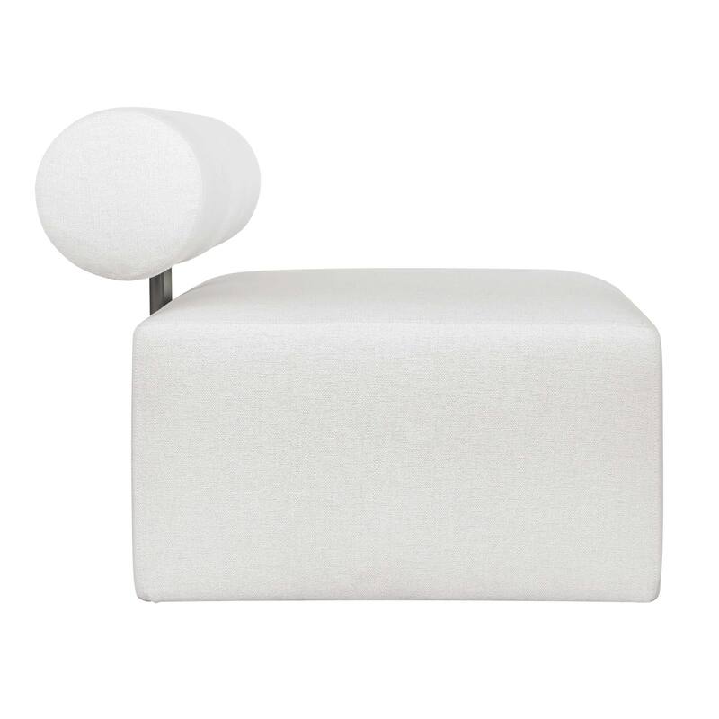 Uttermost Bolster Back White Armless Outdoor Sofa