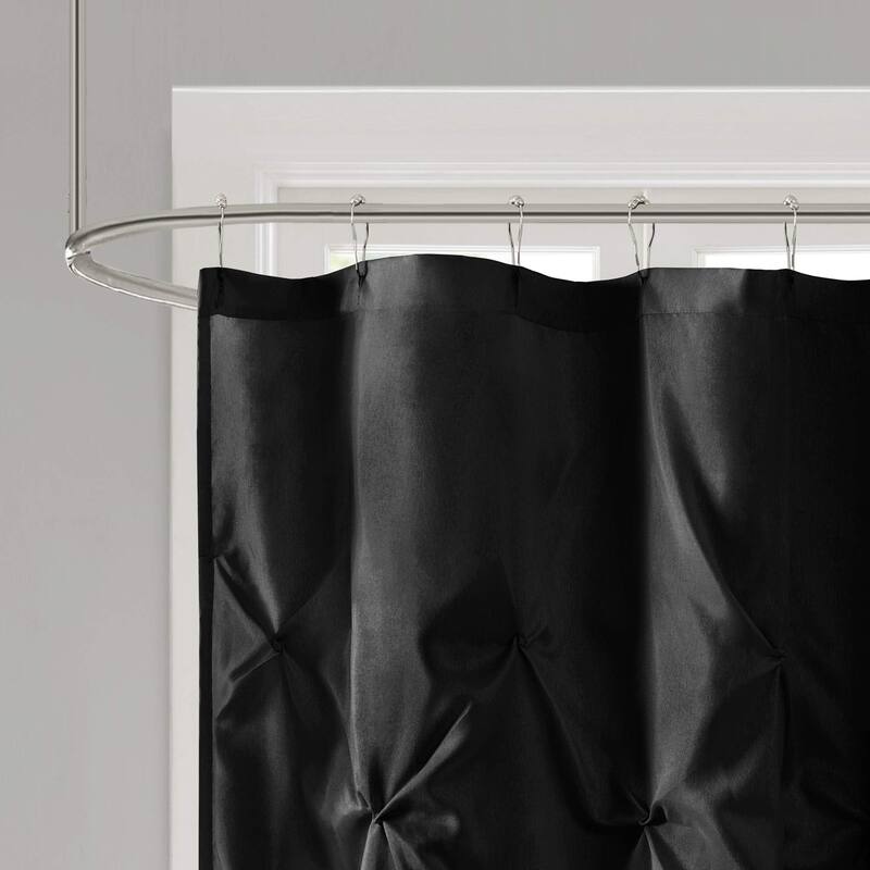 No Hook Slub Shower Curtain, 71x74, Cream, Snap-in PEVA Liner