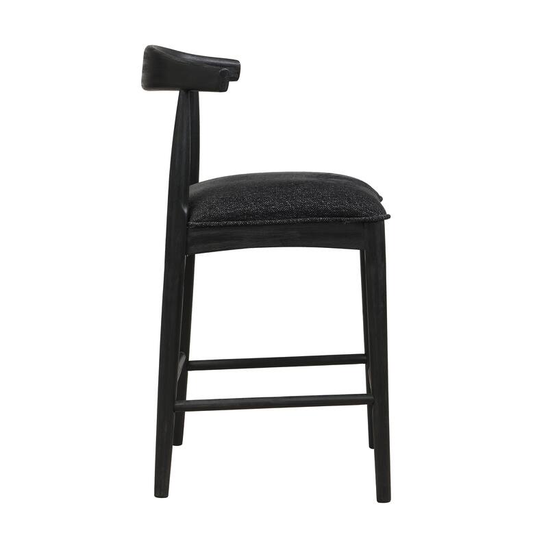Christopher Knight Home - Helen Modern Upholstered Counter Stool Set of 2 with Open Back in Pebble Fabric