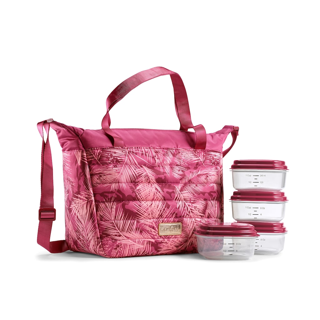 Fit & Fresh Maya Athleisure Lunch Bag Kit Berry Palm Camo