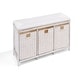 preview thumbnail 2 of 10, Badger Basket Kid's Storage Bench with Woven Top and Baskets - 41.5" x 13.75" x 15.75"