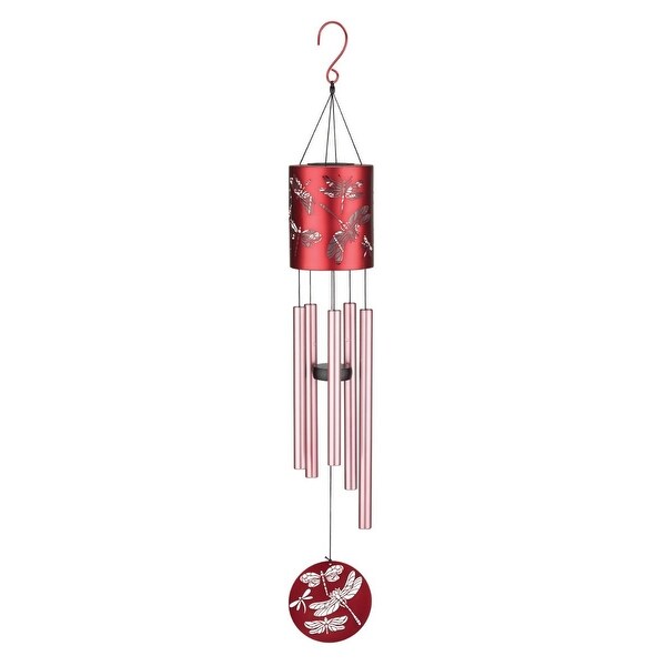 Garden Solar Chime 35" - Dragonfly
