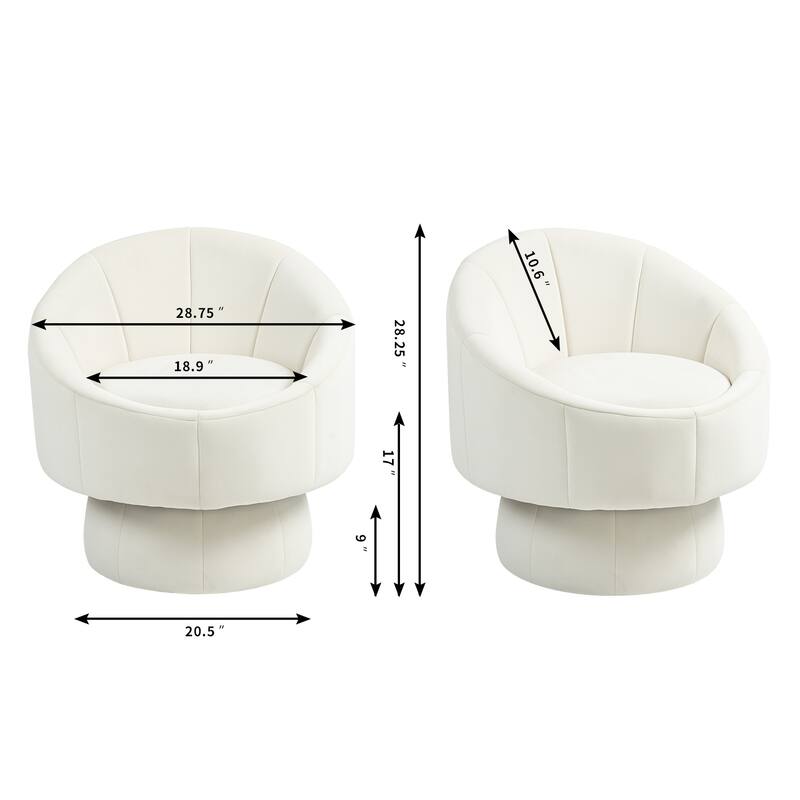 Upholstered Swivel Accent Chair Armchair