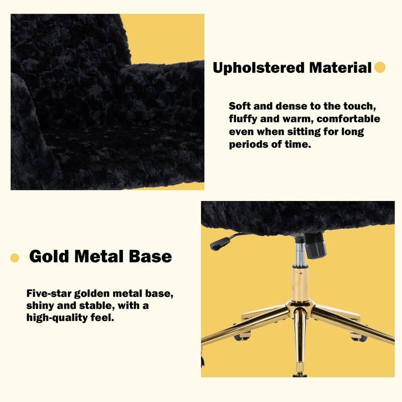 Metal Swivel Home Upholstered Office Chair