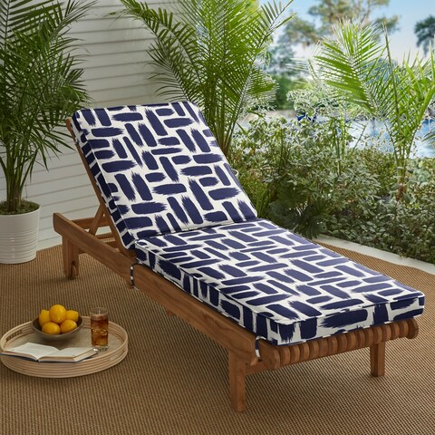 Blue Graphic Indoor/ Outdoor Hinged Cushion
