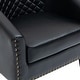 preview thumbnail 60 of 90, Axia Barrel PU Leather Accent Chair with Nailhead Trim