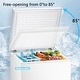 preview thumbnail 3 of 14, 1.8 Cu.Ft Chest Freezer with Removable Basket, Bottom Drain, 7-Level Thermostat, Freestanding Design for Home and Apartment