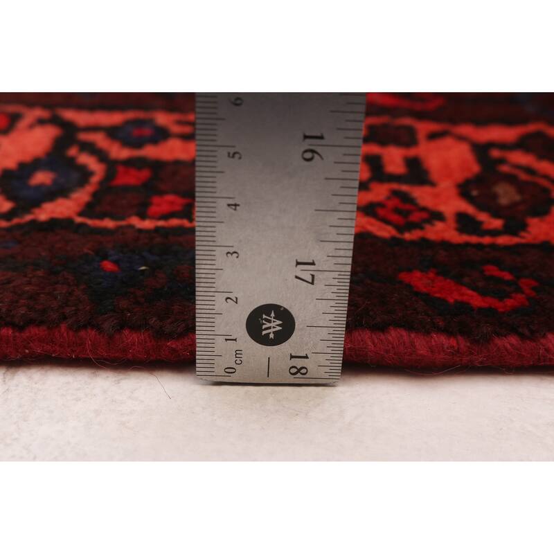 ECARPETGALLERY Hand-knotted Andelz Red Wool Rug - 3'7 x 9'4