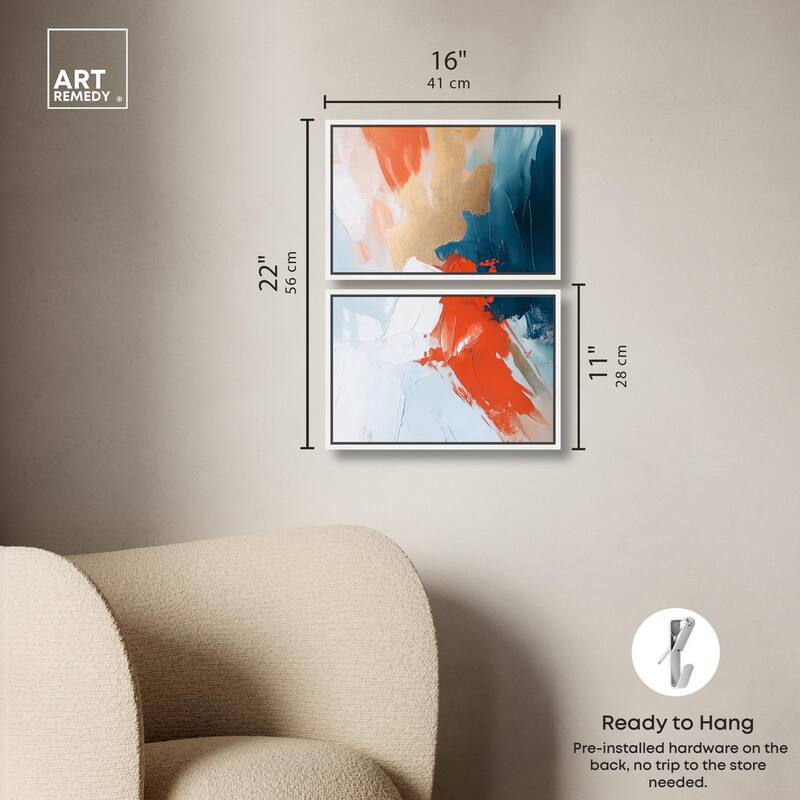 Bold and Bright I Canvas Set of 2 by Art Remedy