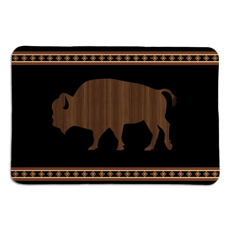 Laural Home Frontier Buffalo Memory Foam Rug