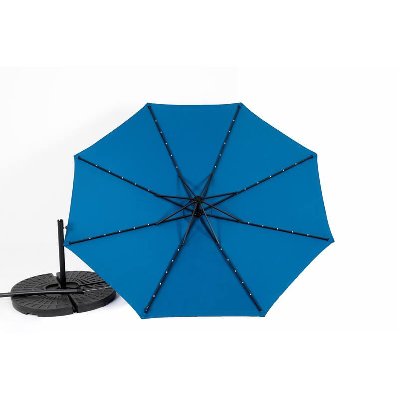 Versatile Solar-Powered Patio Umbrella with Advanced Features for Outdoor Enjoyment