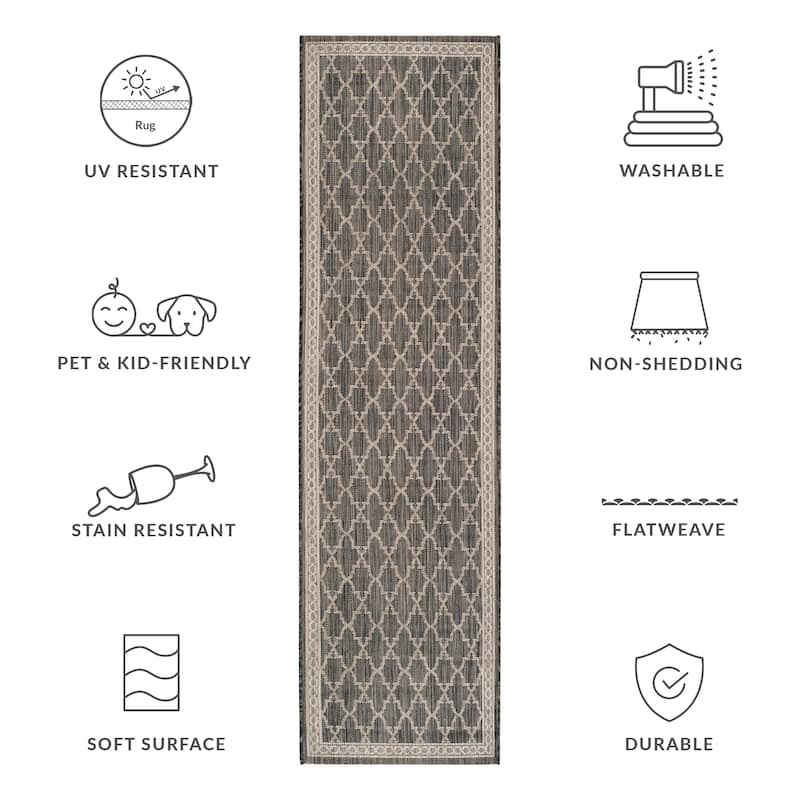 SAFAVIEH Courtyard Shahrzad Indoor/ Outdoor Waterproof Patio Backyard Rug