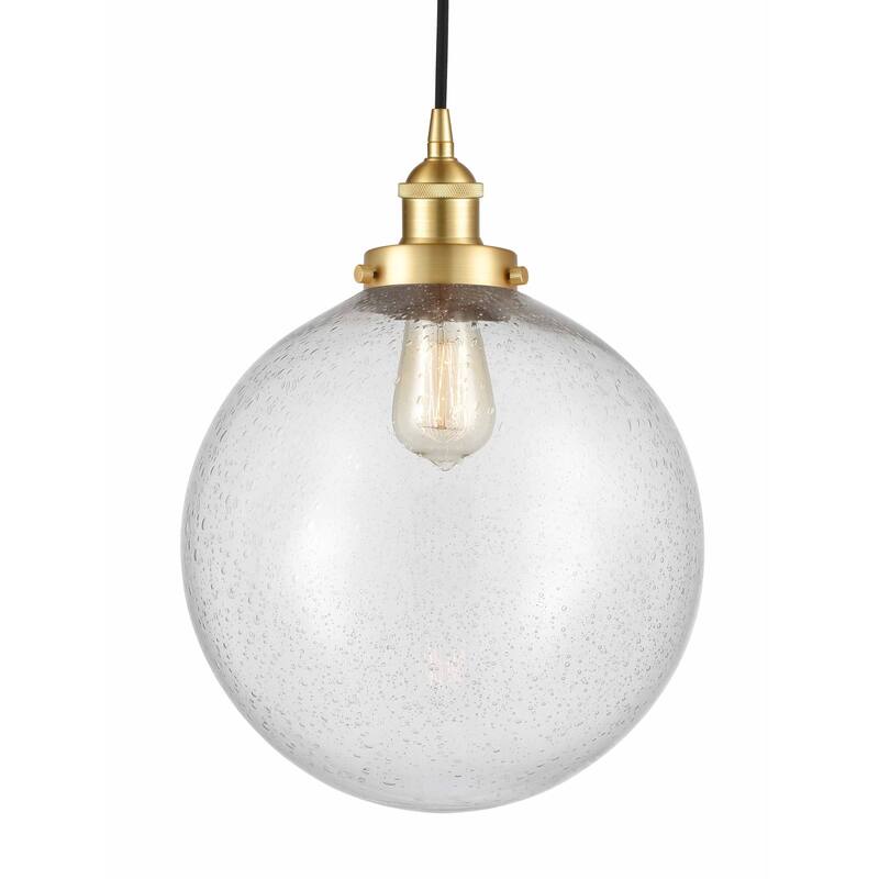 Innovations Lighting 616-1PH-16-12 Beacon Pendant Beacon 12" Wide - Satin Gold / Seedy