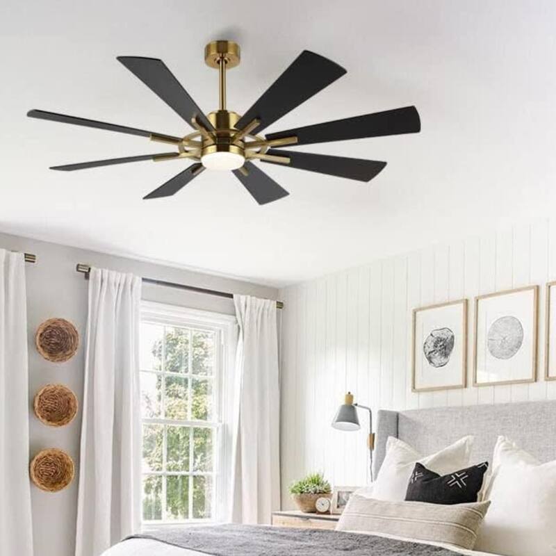 AeroBlade 60" 8-Blade 6-Speed Ceiling Fan with LED Light