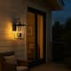 Modern Matte Black Outdoor Wall Lantern with Clear Tempered Glass Open Bottom Design Exterior Light Fixture for Entryway