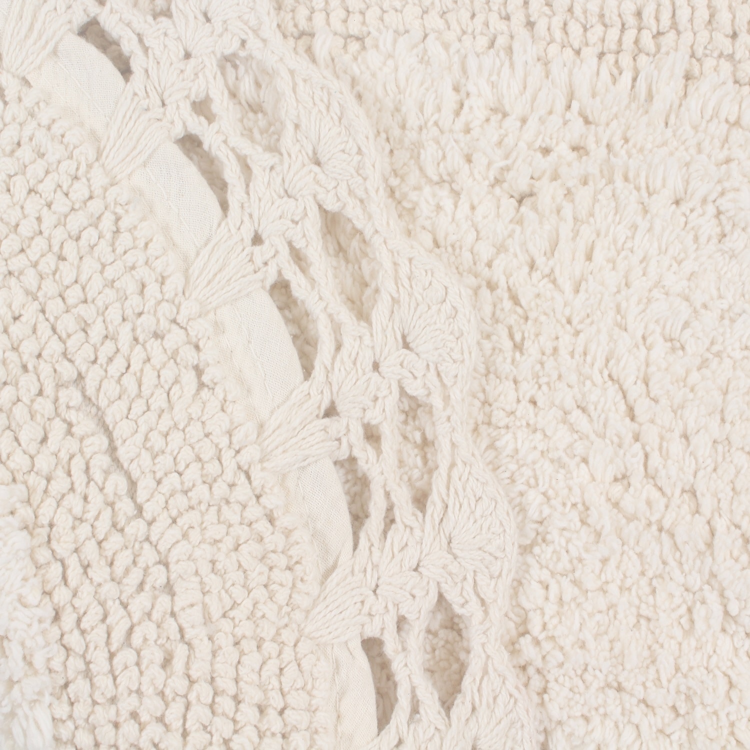 как выглядит Hampton Crochet Bathmat 100 Cotton Non-Slip Bathroom Rug фото