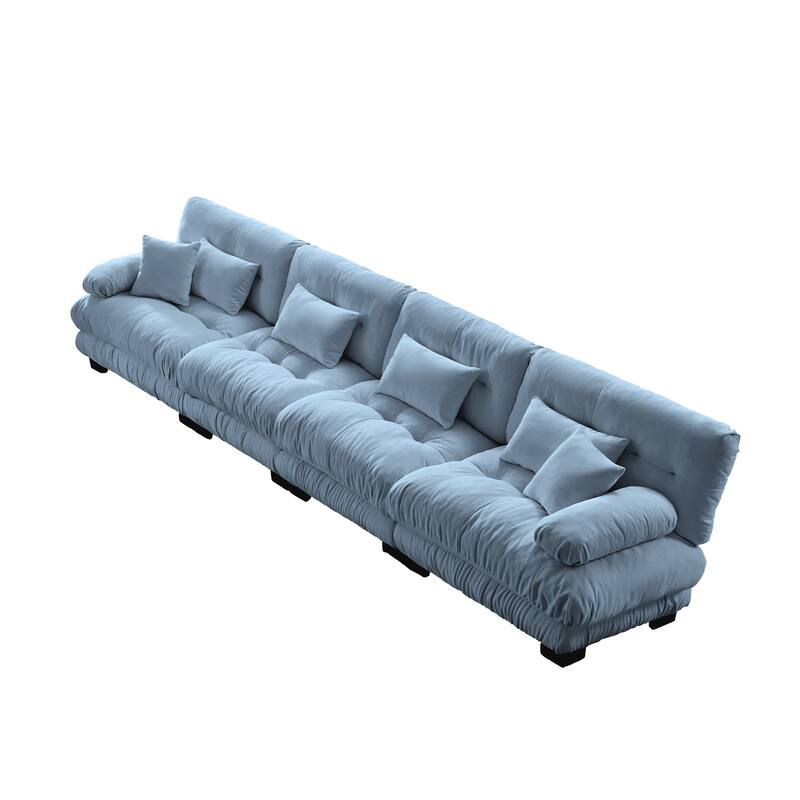4-Seater Modular Deep Seat Sectional Sofa Couch