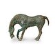 preview thumbnail 1 of 6, Artissance Approx. 15" Wide 10" High Bronze Green Vintage Style Drinking Horse Statue, Art Figurine Sculpture (Color Vary)