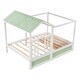 preview thumbnail 3 of 7, Farmhouse Style Twin Size Bed with Drawer, Roof and Window Design - Solid Wood Slats - Perfect for Kids' Furniture