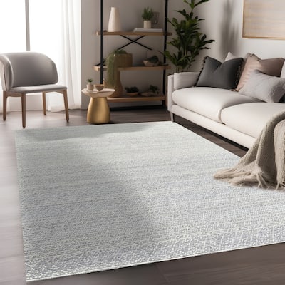 Home Decor EORC Ivory Modern Contemporary Lori Baft Oriental Design Solid Color Area Rug Elegant and Stylish Rug for Enhancing