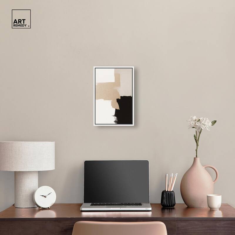Beige and Black II Canvas by Art Remedy