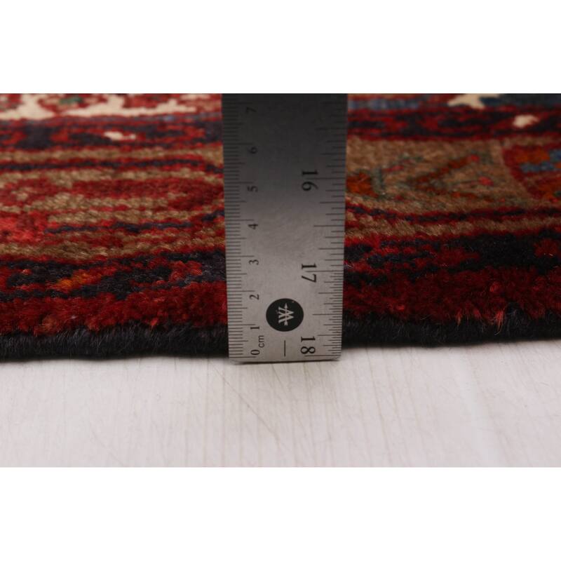 ECARPETGALLERY Hand-knotted Andelz Cream, Red Wool Rug - 2'8 x 10'6