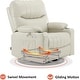 preview thumbnail 14 of 28, MCombo Faux Leather Power Recliner, Electric Swivel Glider Rocker Recliner for Nursery with USB Ports 7785