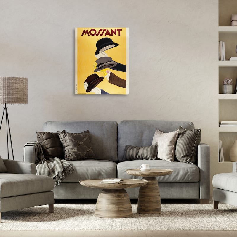 Stupell Vintage Top Hat Advertisement Canvas Wall Art Design By Marcus Jules