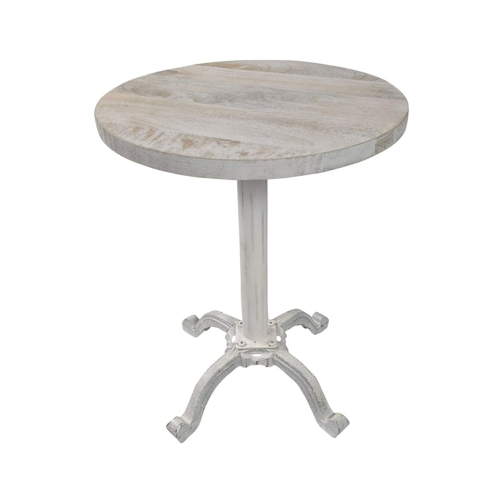 Vintage Style Adjustable Table with Upturned Feet - 22" - White