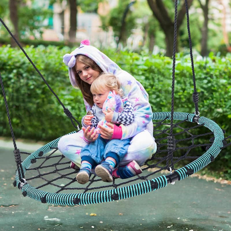 40'' 750lbs Spider Swing Web Saucer Tree Swing for Kids Adults