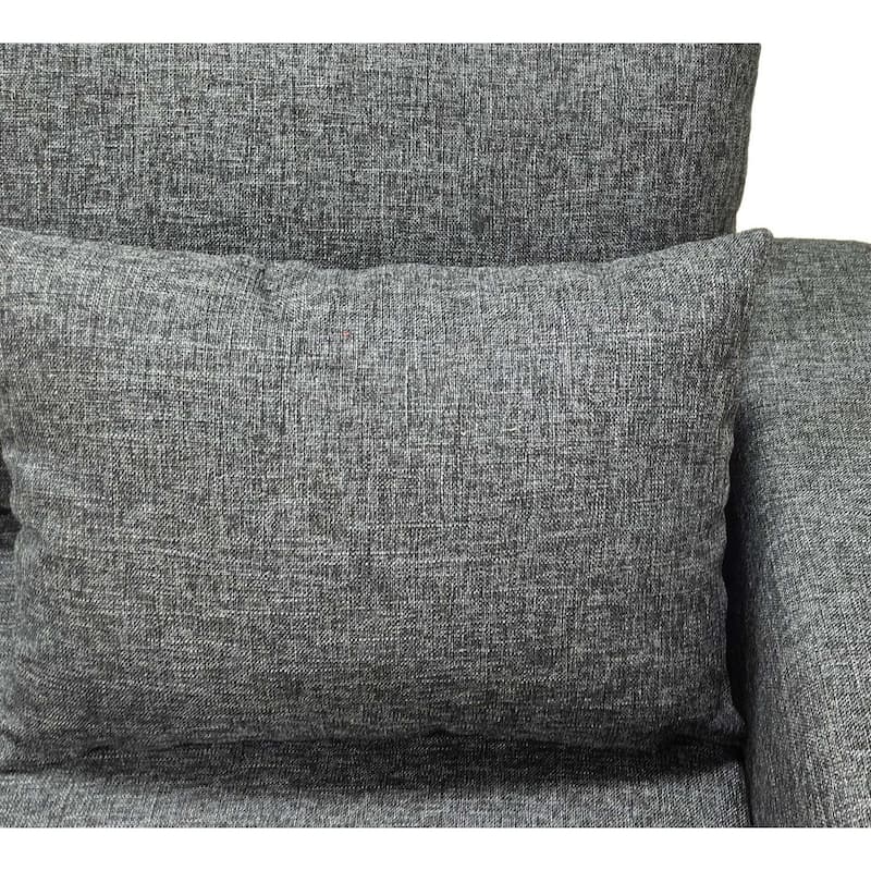 78" Modern Upholstered 2-seater Sofa with 2 Throw Pillows