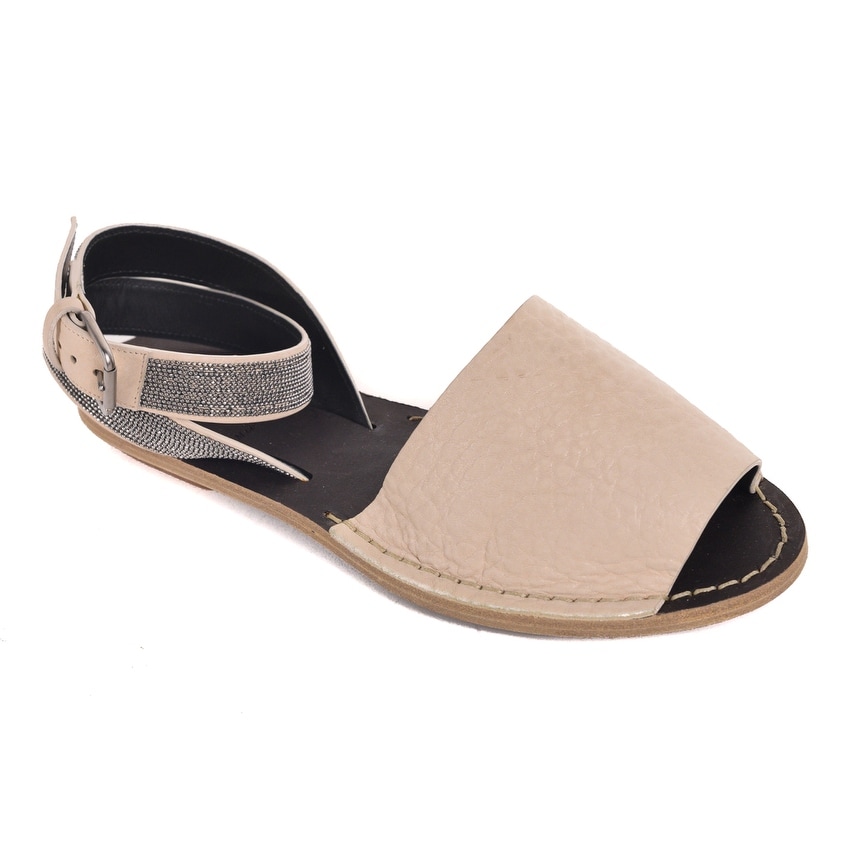 beaded ankle strap sandals