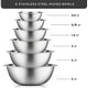 preview thumbnail 3 of 4, JoyJolt Stainless Steel Food Kitchen Mixing Bowl - Set of 6 - .5QT .75QT 1.5 QT 3QT 4QT 5QT