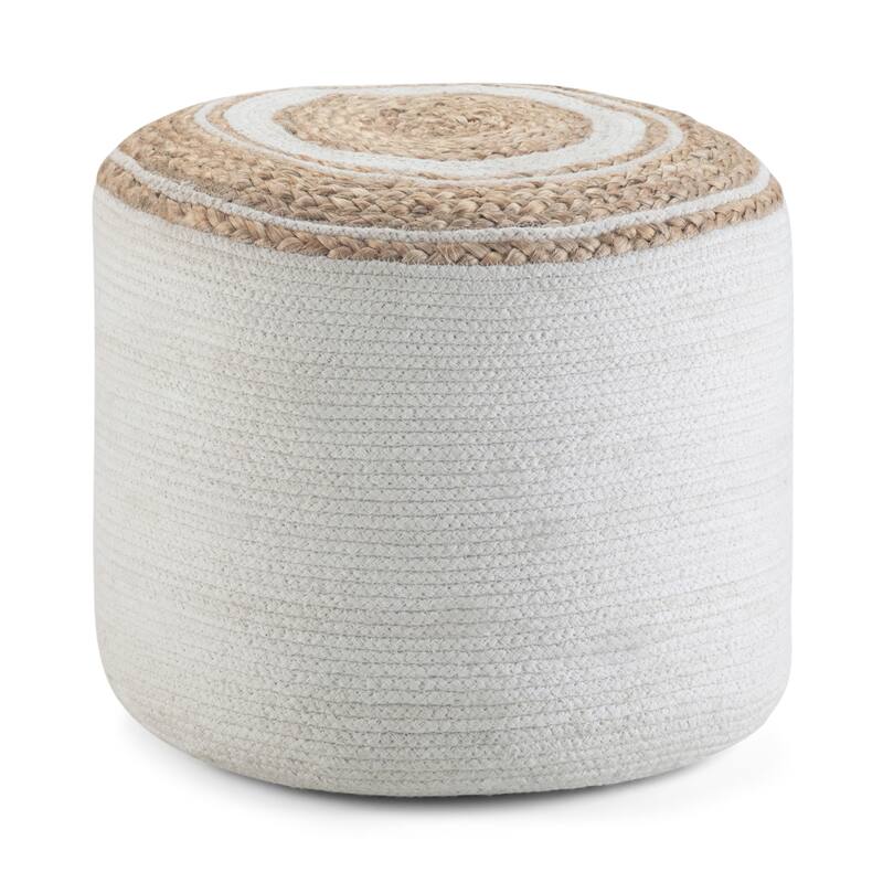 WYNDENHALL Winslet Round Braided Pouf